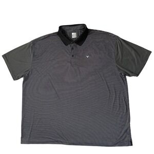 Callaway Polo Shirt Men 4XL Blue Diamond Opti Dri Performance Stretch Golf Rugby